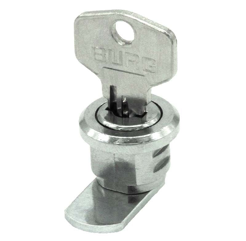 Sicherheitsschloss mit Schlüssel für Euro-2 Serie in silberner Farbe