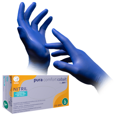 PURACOMFORT COBALT, Nitril-Einmalhandschuhe, puderfrei