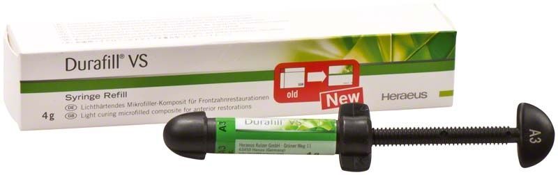 Durafill VS Spritze A3 mit Verpackung, 4g lichthärtendes Komposit.