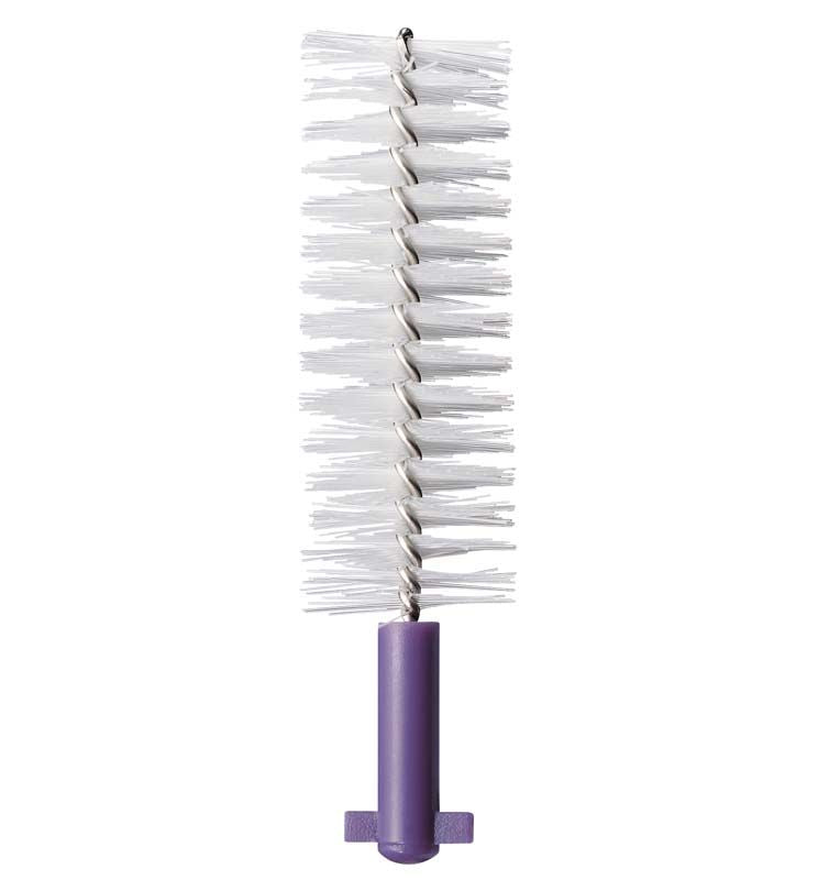 Interdentalbürste CURAPROX CPS regular violett mit weißem Bürstenkopf.