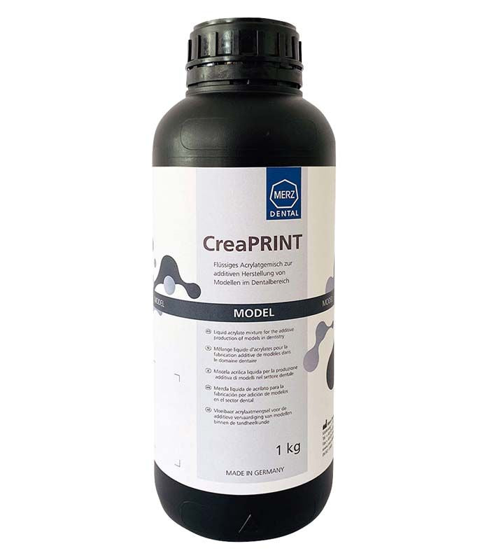 Flüssiges Acrylatgemisch CreaPRINT Model in taupe-grau, 1 kg Flasche.