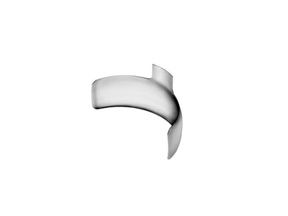 Vollkontur-Zahnprothese NiTin™ in gebogener Form auf weißem Hintergrund.