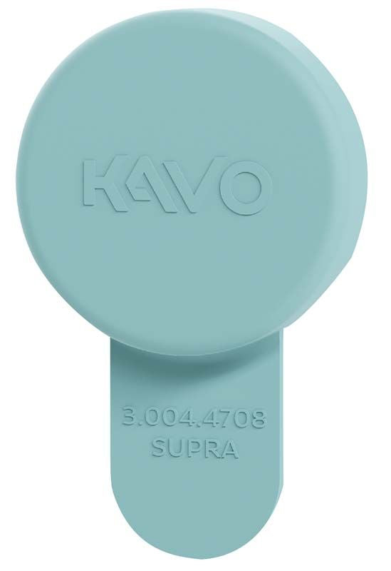 PROPHYflex 4 Gummiverschluss in Türkis mit KAVO-Logo und Seriennummer