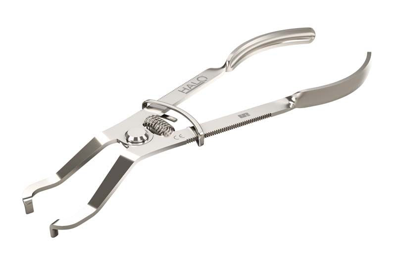 Matrizenzange Halo™ für zahnärztliche Anwendungen mit präziser Griffkontrolle.