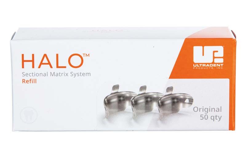 Halo™ Original Teilmatrizenbänder 7,5mm, Verpackung mit 50 Stück.