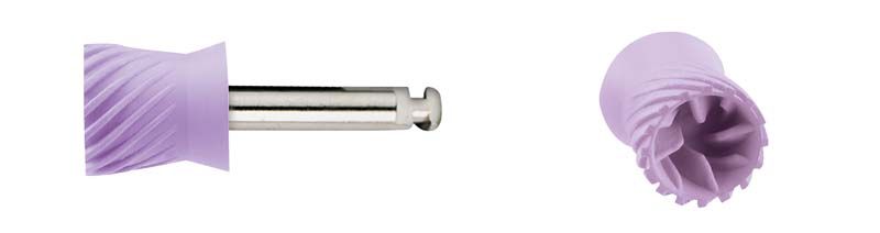 Gummipolierer Polierkelch Elite™ Turbo kruz weich Latch Type in Lila.