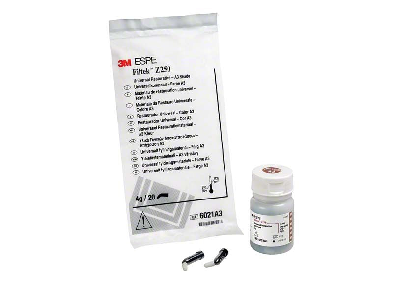 3M Filtek Z250 Universalcomposite Kapseln und Verpackung.