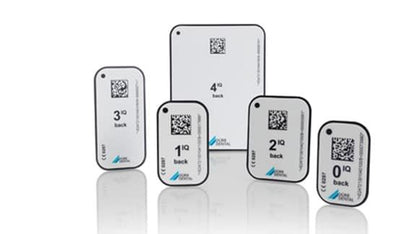 VistaScan Mini View 2.0 Speicherfolien in verschiedenen Größen mit QR-Codes.