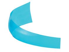 Blaues Matrizenband aus dem Strata-G™ Teilmatrizensystem auf weißem Hintergrund.