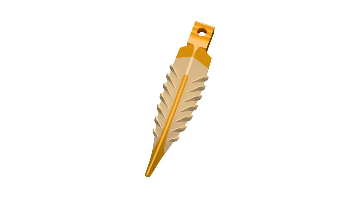 Mittlerer orangefarbener dentaler Strata-G™-Keil mit V-förmigen Lamellen.