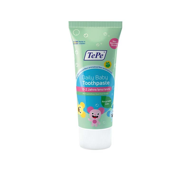 TePe Daily™ Baby Zahnpasta in grüner Tube für 0-2 Jahre
