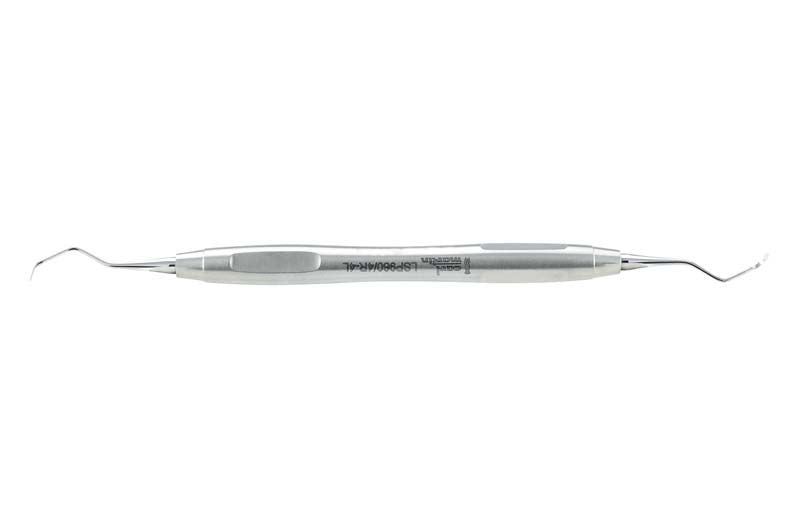 Kürette Columbia 4R-4L LS-Passion aus Edelstahl mit doppelseitigem Griff.