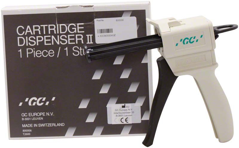 Kartuschenspender II mit Verpackung und ergonomischem Griff.