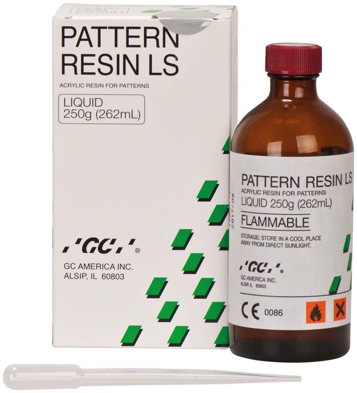 PATTERN RESIN LS Flüssigkeit 262ml mit Pipette und Verpackung.