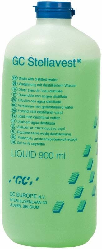 GC Stellavest® Liquid 900 ml Flasche mit mehrsprachiger Beschriftung.