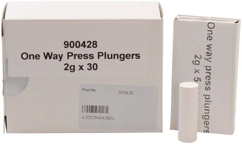 Verpackung der GC Initial One Way Press Plungers für 2g Pellets.