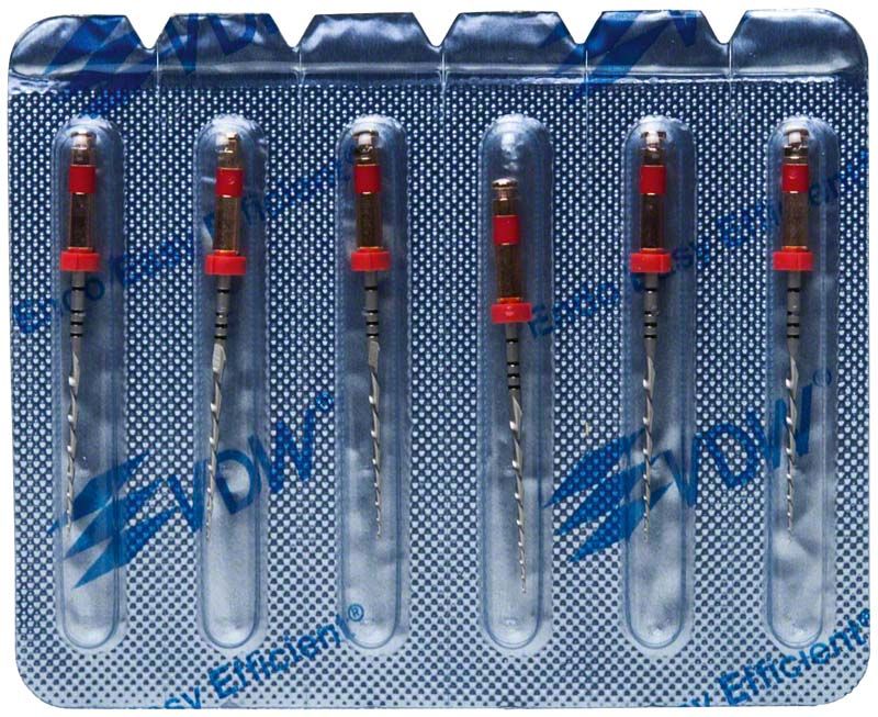 Blisterpackung mit sechs RECIPROC® Feilen 25mm R25 für Endodontie.