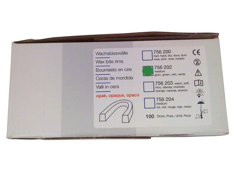 Verpackung der Wachsbisswälle gebogen mittel in hellgrün-opak.