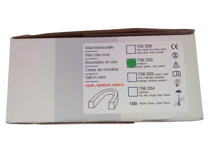 Verpackung der Wachsbisswälle gebogen mittel in hellgrün-opak.