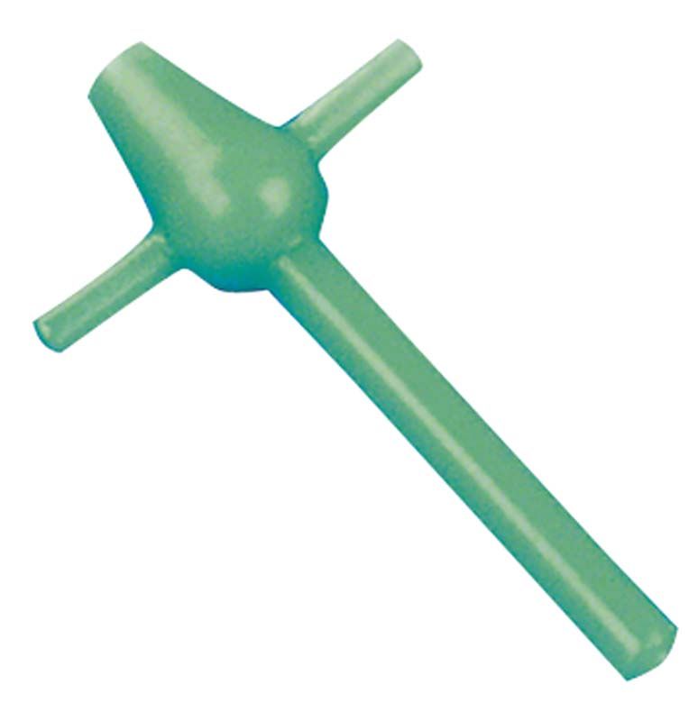 Gussbirne Größe 3 für dentale Gießverfahren in grün.