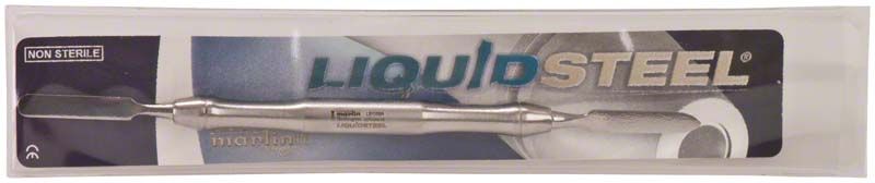 Zementspatel LiquidSteel® mittel in Verpackung mit Markenaufdruck.