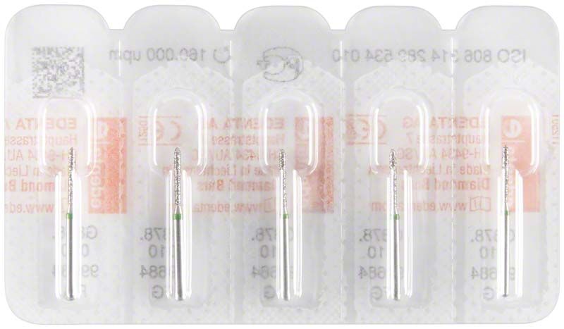 Verpackung mit vier Diamantenschleifern, grüne Markierung, FG 878G 010.