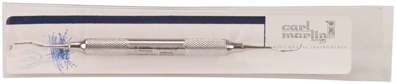 Dentalinstrument GRACEY-Kürette ERGOTOUCH® Figur 1-2 in Verpackung.