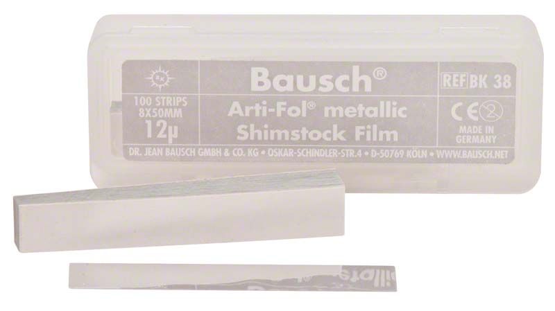 Arti-Fol® metallic 12µ Okklusionsprüffolie im 20m Spender, 8mm breit.
