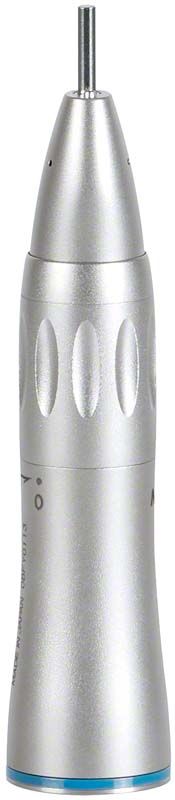 Silbernes S-Max M Handstück Typ M65 in vertikaler Ansicht ohne Licht.