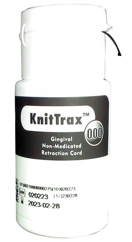 KnitTrax Retraktionsfaden Gr. 000 in weißer Kunststoffverpackung