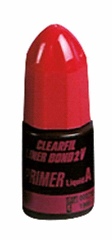 Klarlack-Behälter des Clearfil Liner Bond 2V Primer A mit rotem Deckel.