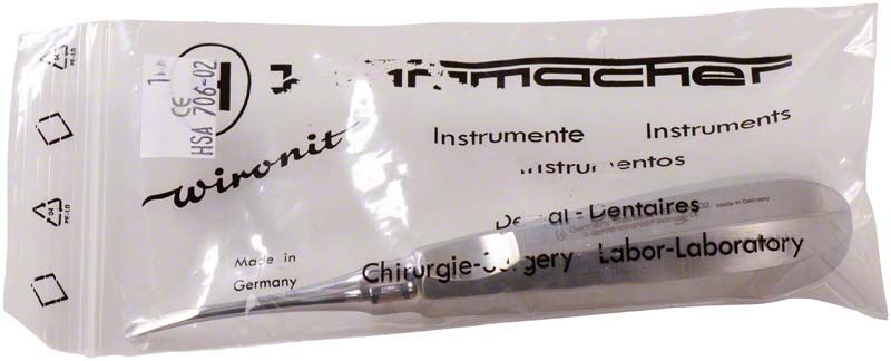 Wurzelheber mit luxierender Wirkung HSA 706-02 in Kunststoffverpackung.