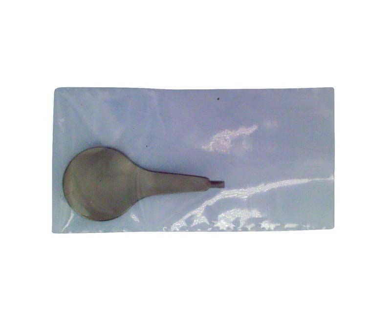 Sterilisierbarer Wangenabhalter mit tellerförmigem Arbeitsteil auf weißem Hintergrund.