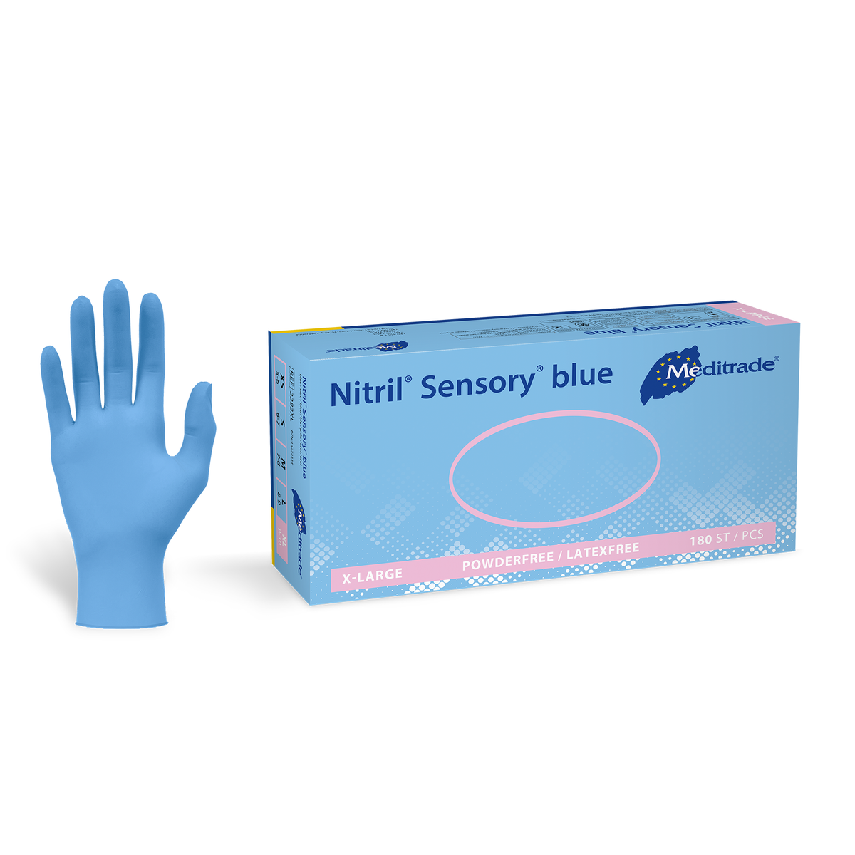 Nitril Sensory Blue Nitriluntersuchungshandschuh puderfrei