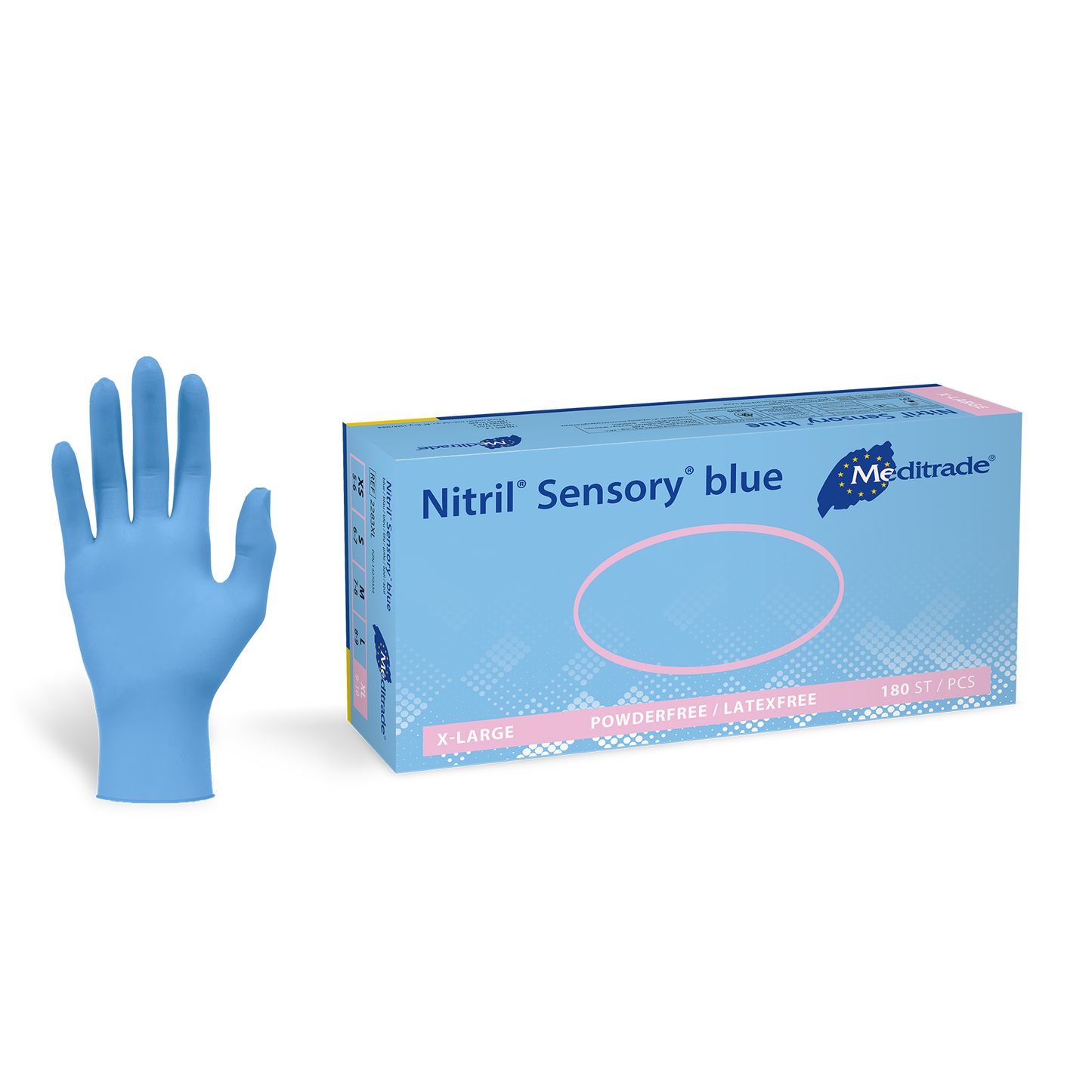 Nitril Sensory Blue Nitriluntersuchungshandschuh puderfrei