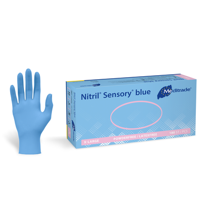 Nitril Sensory Blue Nitriluntersuchungshandschuh puderfrei