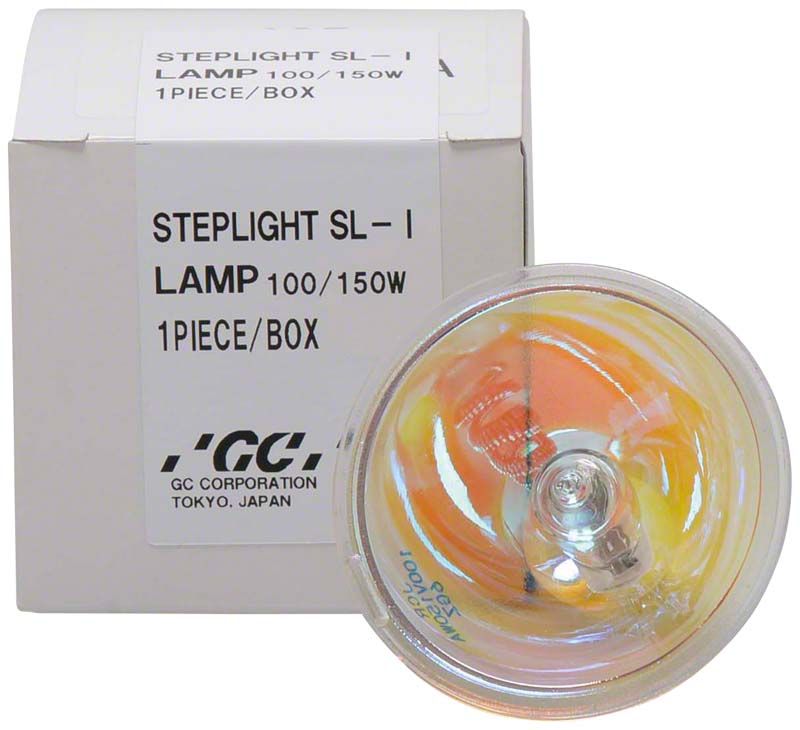 Halogenlampe für Steplight SL-I vor Verpackung von GC Germany.