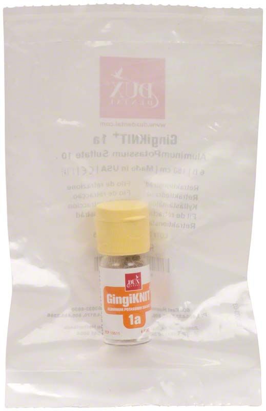 Gingiknit imprägniert Gr. 1a in Verpackung mit gelbem Verschluss.