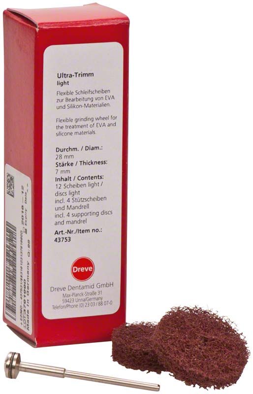 UltraTrimm Set Light ø28mm S7mm mit Schleifscheiben und Mandrell.