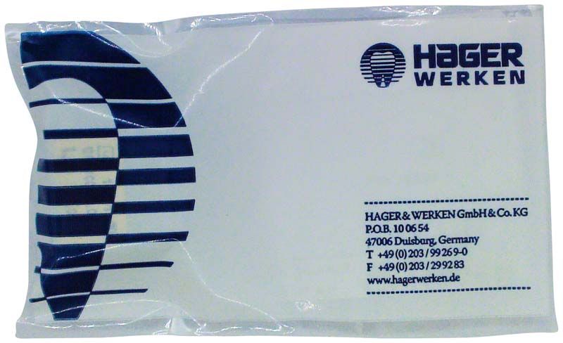 Verpackung von Mirapost® vergoldet L3 mit Hager & Werken Logo.