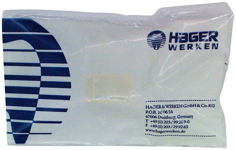 Verpackung von Mirapost® vergoldet L1 mit Hager & Werken Logo.