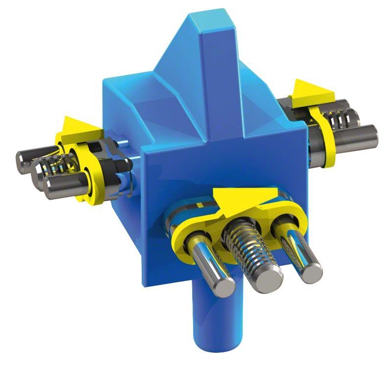 Blaue VECTOR® Dehnschraube nach Bertoni Typ 720 für Kieferorthopädie.