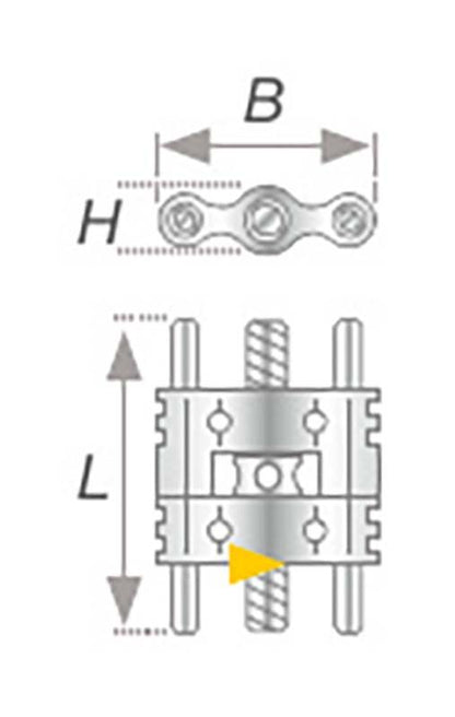 Technische Zeichnung der VECTOR® Standard-Dehnschraube Typ 200 mit Maßangaben.
