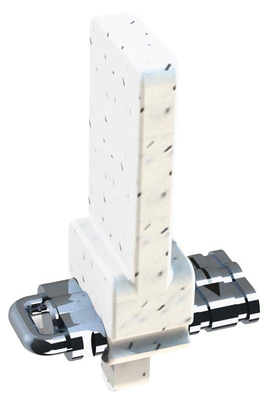 Zugschraube VECTOR® Typ 500 mit weißem und metallischem Design.