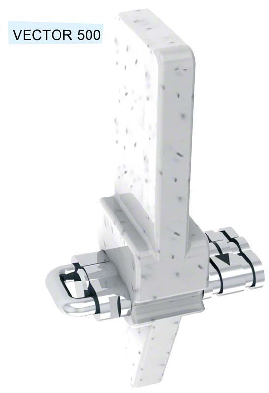 VECTOR® Zugschraube Typ 500 mit markantem rechteckigem Kopfdesign.