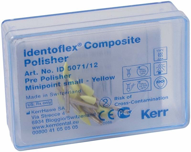 Identoflex Komposit Polierer Vorpolitur Minipoint klein in Verpackung.