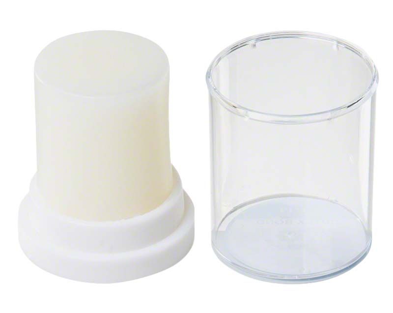 CUTEX BOND Ausblockwachs Zylinder 45 g neben transparenter Schutzkappe.