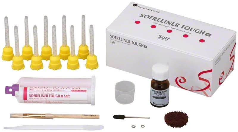 Sofreliner Tough S Komplett Kit mit Kartuschen, Flasche und Zubehör.