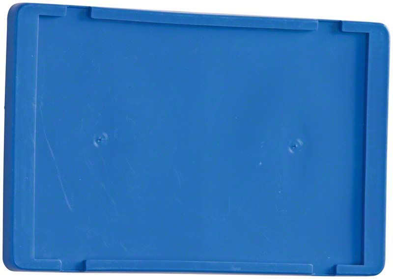 Blauer Labor-Containerdeckel Größe 3 auf weißem Hintergrund.