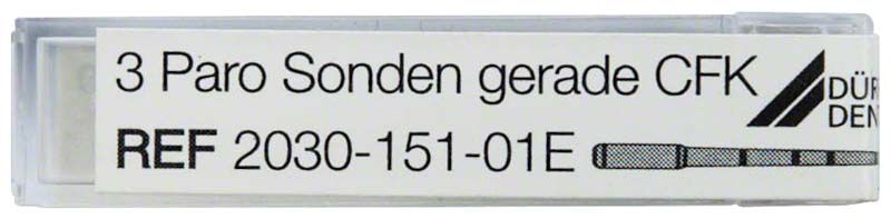 Packung der Vector Paro Sonde gerade mit Beschriftung und Referenznummer.